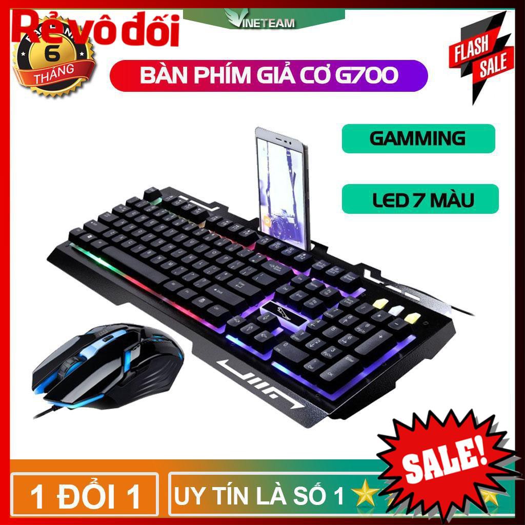 [HC MART SG] Bàn phím giả cơ G700 siêu nhay, bàn phím chơi game, tặng kèm chuột quang