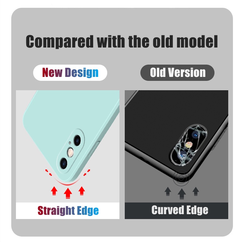Straight Edge ốp for iPhone X XR Xs Max 7 Plus 8Plus 7+ 8+ silicon mềm hình dáng độc đáo