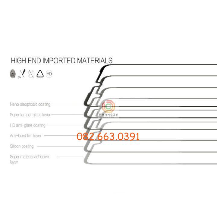 Kính cường lực Full màn Oppo A11 Full keo, 9H bền, chuẩn