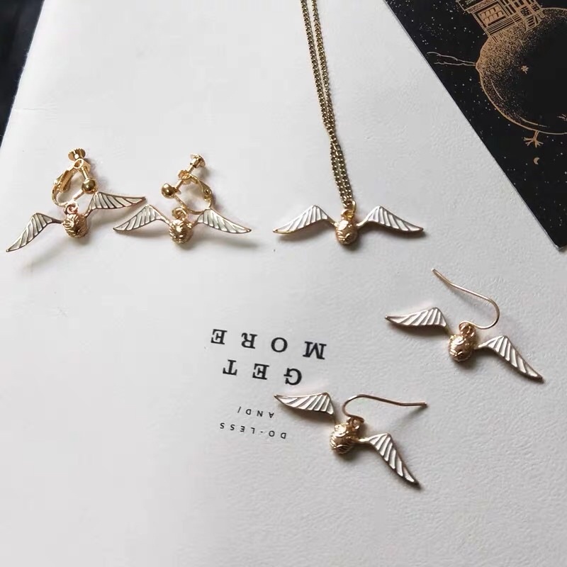 {HÀNG CÓ SẴN} Trang sức bạc quả bóng Golden Snitch
