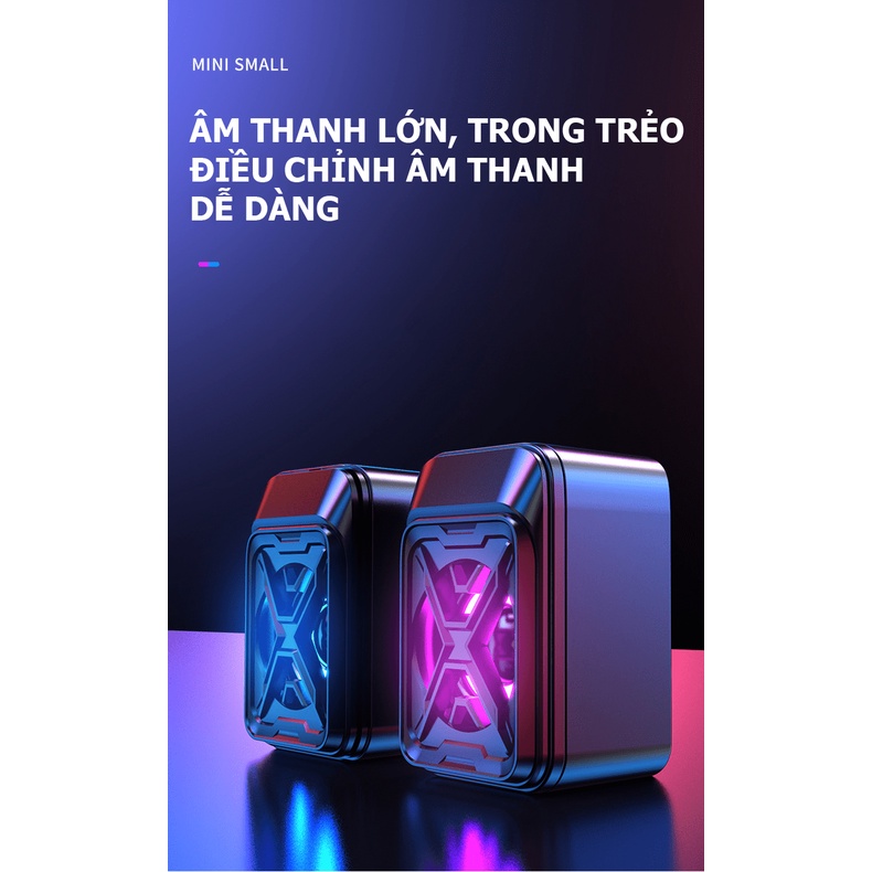 Loa vi tính để bàn cao cấp R3 âm thanh siêu trầm có đèn led 7 màu - VL