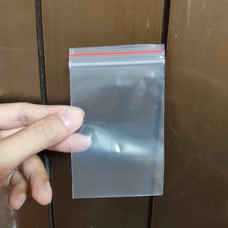 100 cái túi zip chỉ đỏ size 6x8