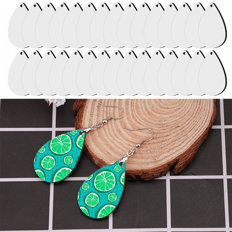 Flgo Khuyên Tai Chuyển Nhiệt Trống In Họa Tiết Làm Trang Sức Thủ Công DIY