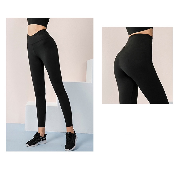 Quần Tập yoga Chéo Eo Màu Da yd 02329
