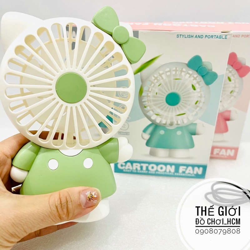 [ĐẸP- TIỆN LỢI] Quạt để bàn mini tích điện dùng cáp sạc.