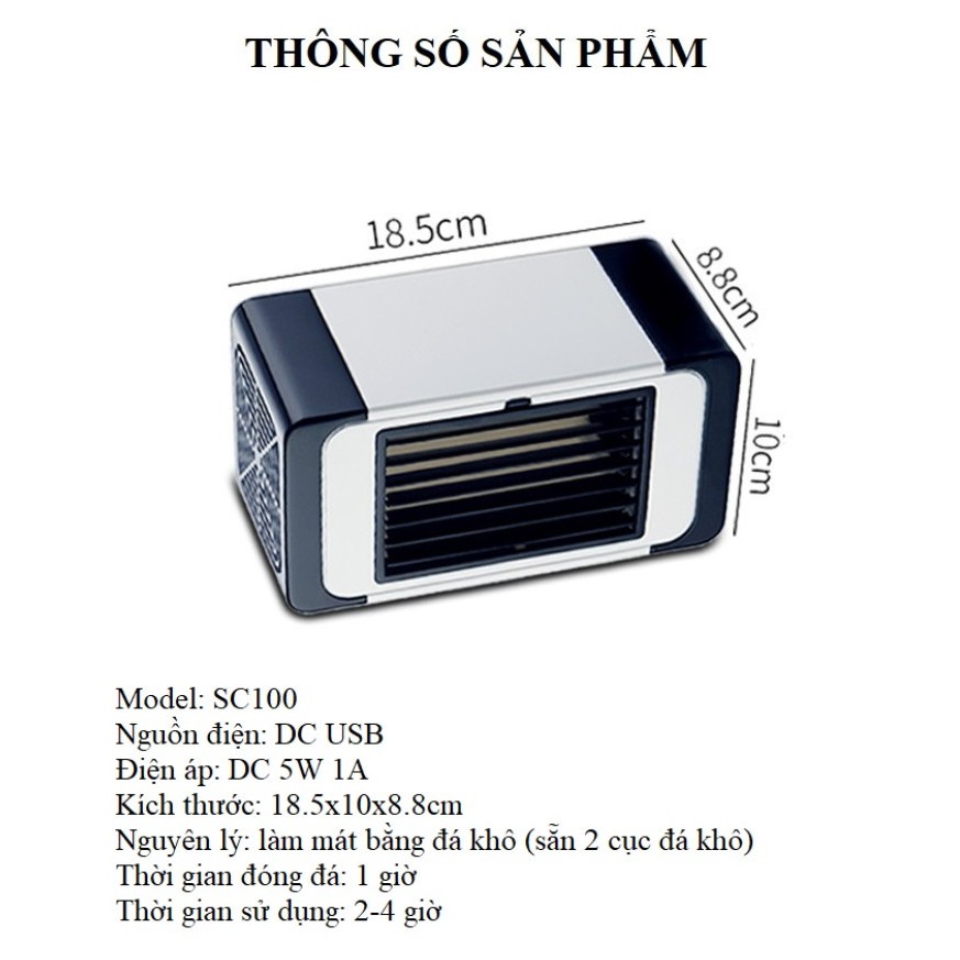 [BÁN CHẠY] Máy điều hòa mini làm lạnh bằng hơi nước ARCTIC AIR - điều hòa để bàn