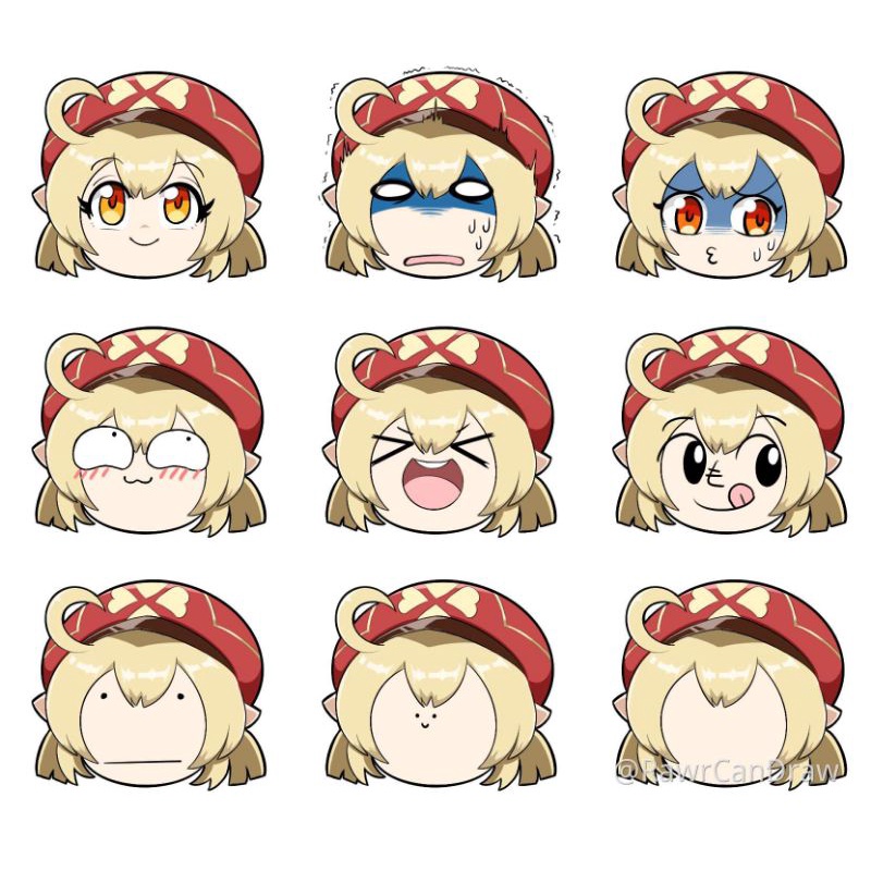 10-60 hình dán Stickers Klee Genshin Impact decal