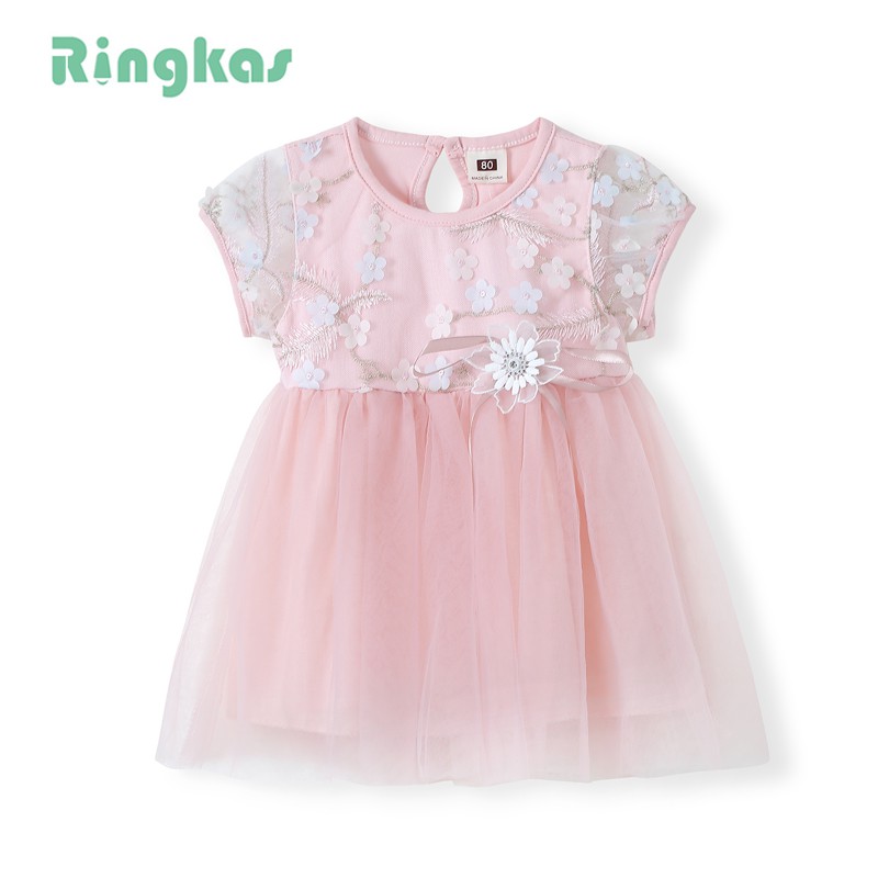 Ringkas body chip bé gái váy cho bé váy đầm bé gái váy bé gái mùa hè váy cho bé gái 1 tuổi