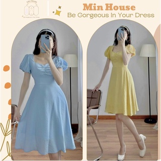 váy nữ dự tiệc nhẹ nhàng phong cách hàn quốc-Hàng cao cấp-đầm nữ đẹp dáng công sở-Min house clothing