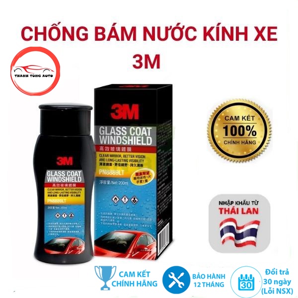 Chai chống bám nước trên kính xe 3M Glass Coat Windshield 08889 LT 200ml