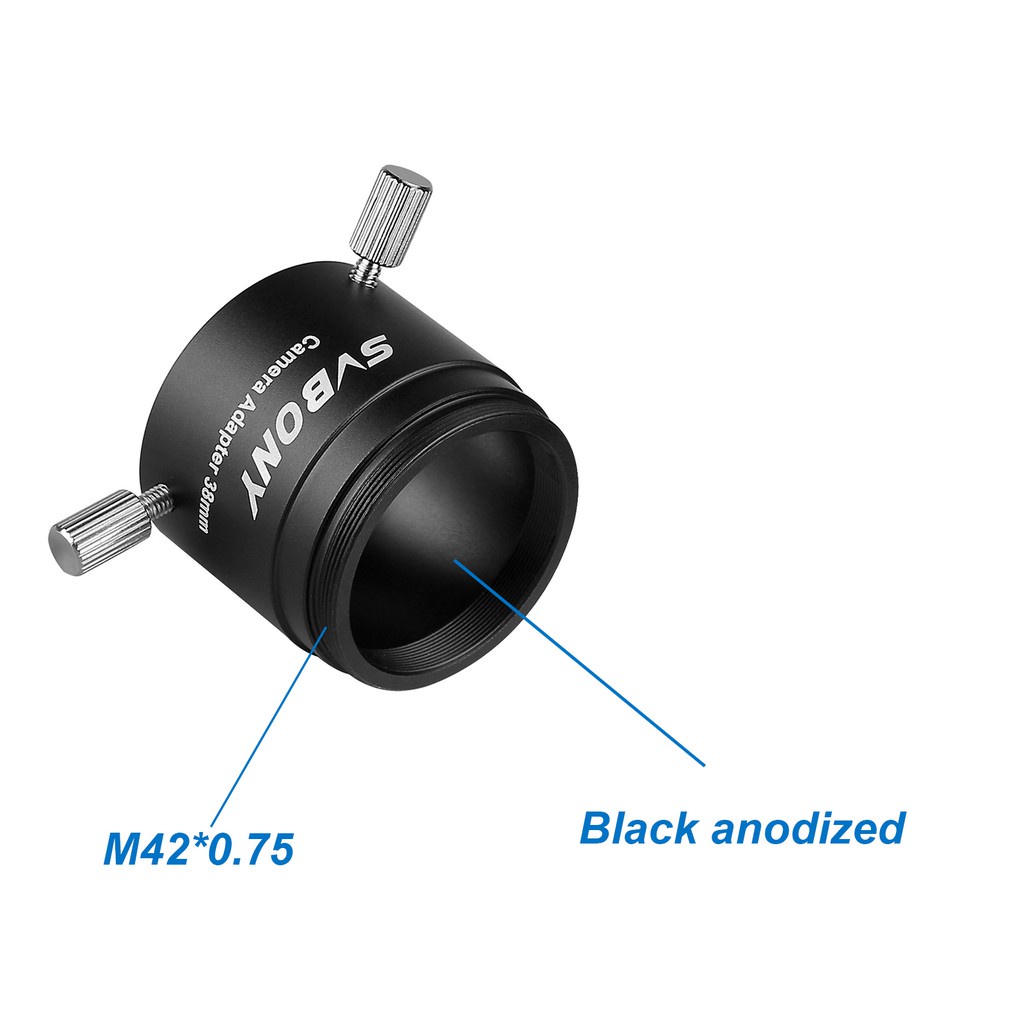 Ngàm Nối Máy Ảnh SVBONY SV186 T2 OD 38mm Cho Chụp Ảnh Thị Kính SLR & DSLR Với Vòng Chữ T Canon/Nikon