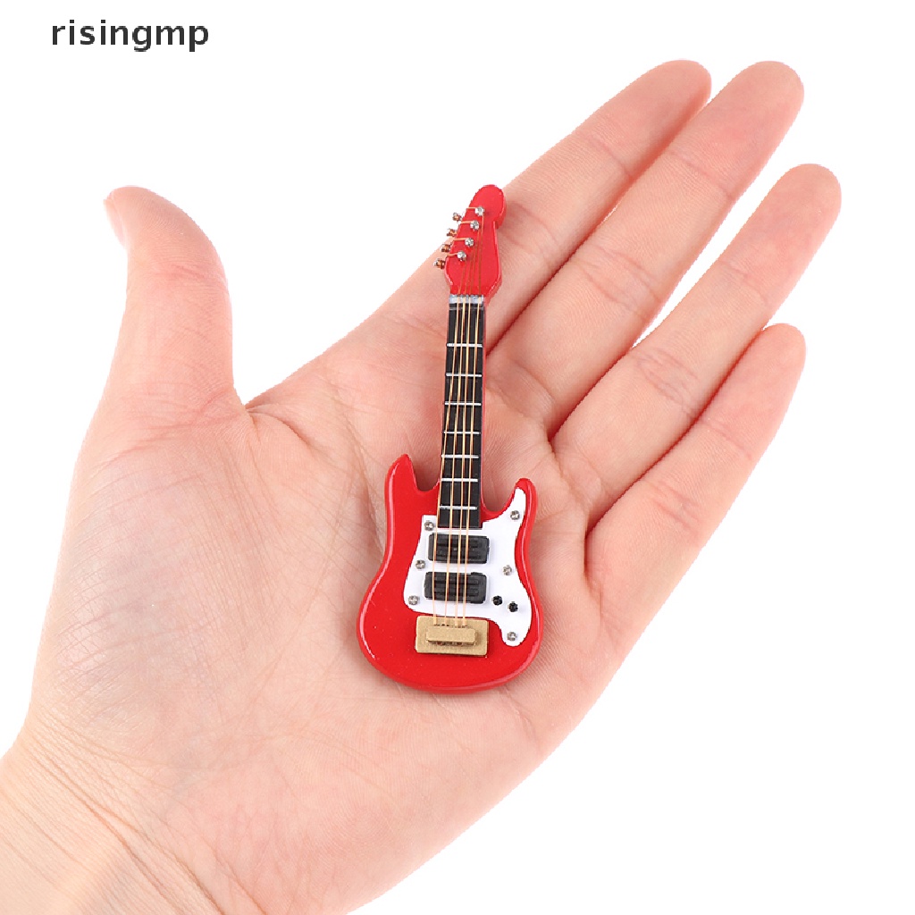 Đồ Chơi Đàn Ghita Điện Tử Có Nhạc Cho Nhà Búp Bê Tỉ Lệ 1: 12 ♨Trên đó