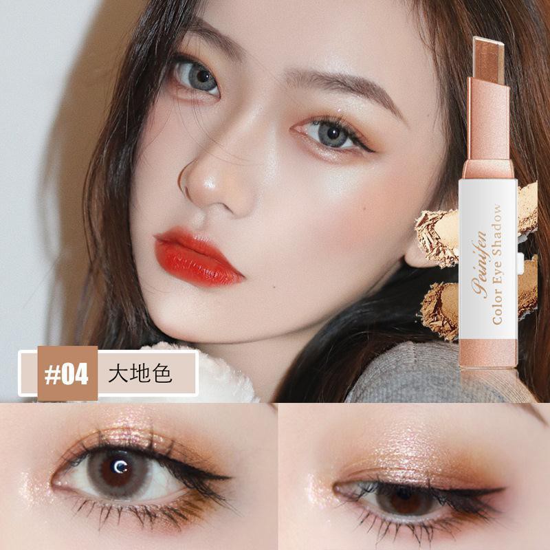 Phấn mắt dạng thỏi Cappuvini 2 màu gradient độ bóng cao trang điểm tiện dụng