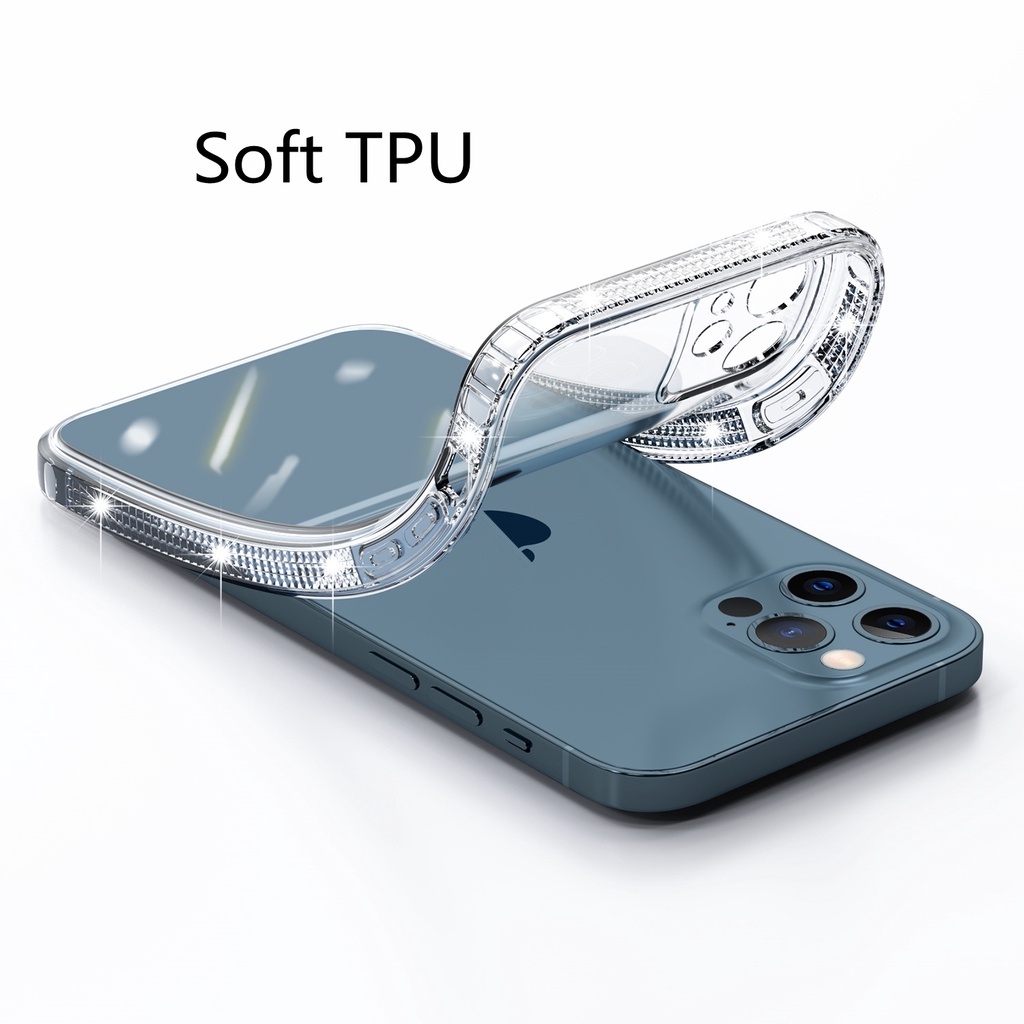 Ốp Điện Thoại TPU Mềm Trong Suốt Sang Trọng Cho iPhone 6 6S 7 8 Plus 14 Pro Max XS Max XR X 11 12 13 Pro Max 14 Plus SE 2020