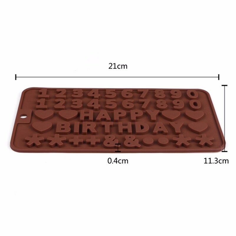 Khuôn Silicone Làm Bánh Tạo Hình Chữ Cái Và Số 3D Độc Đáo Tiện Dụng