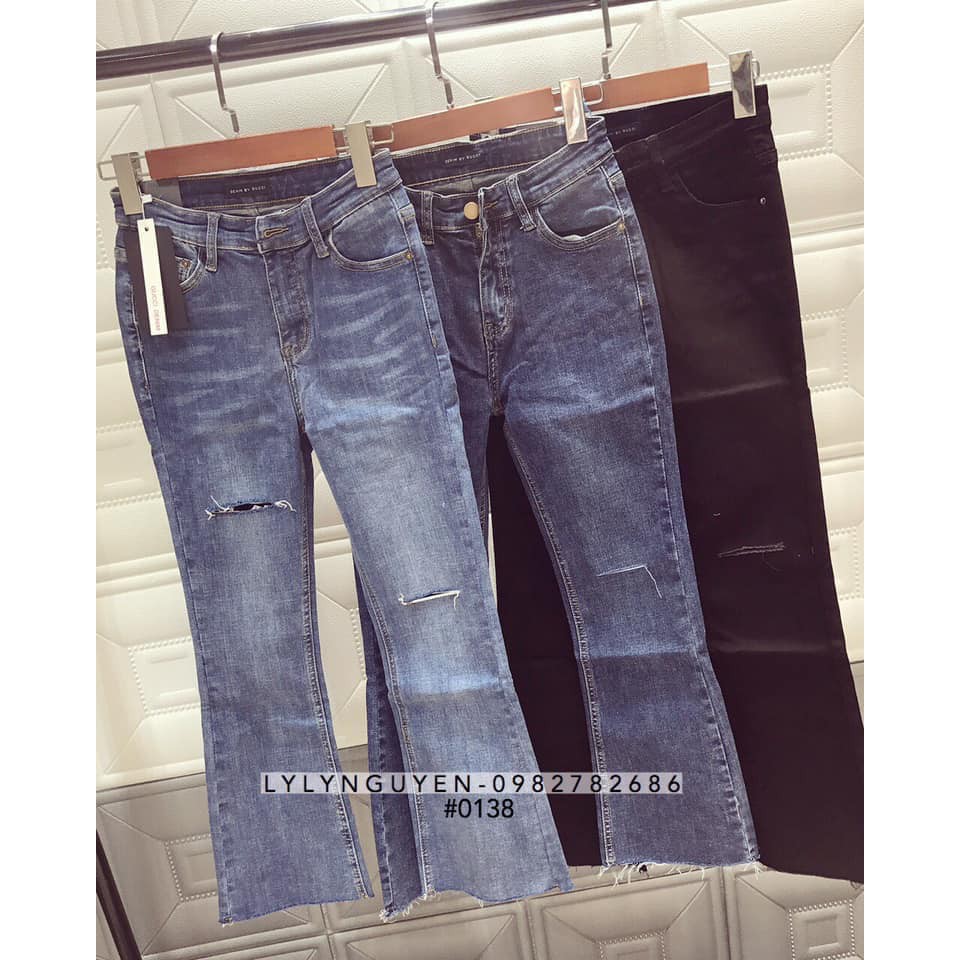 Quần Jeans Loe Rách Cá tính, Form Đẹp, Vải siêu Co dãn