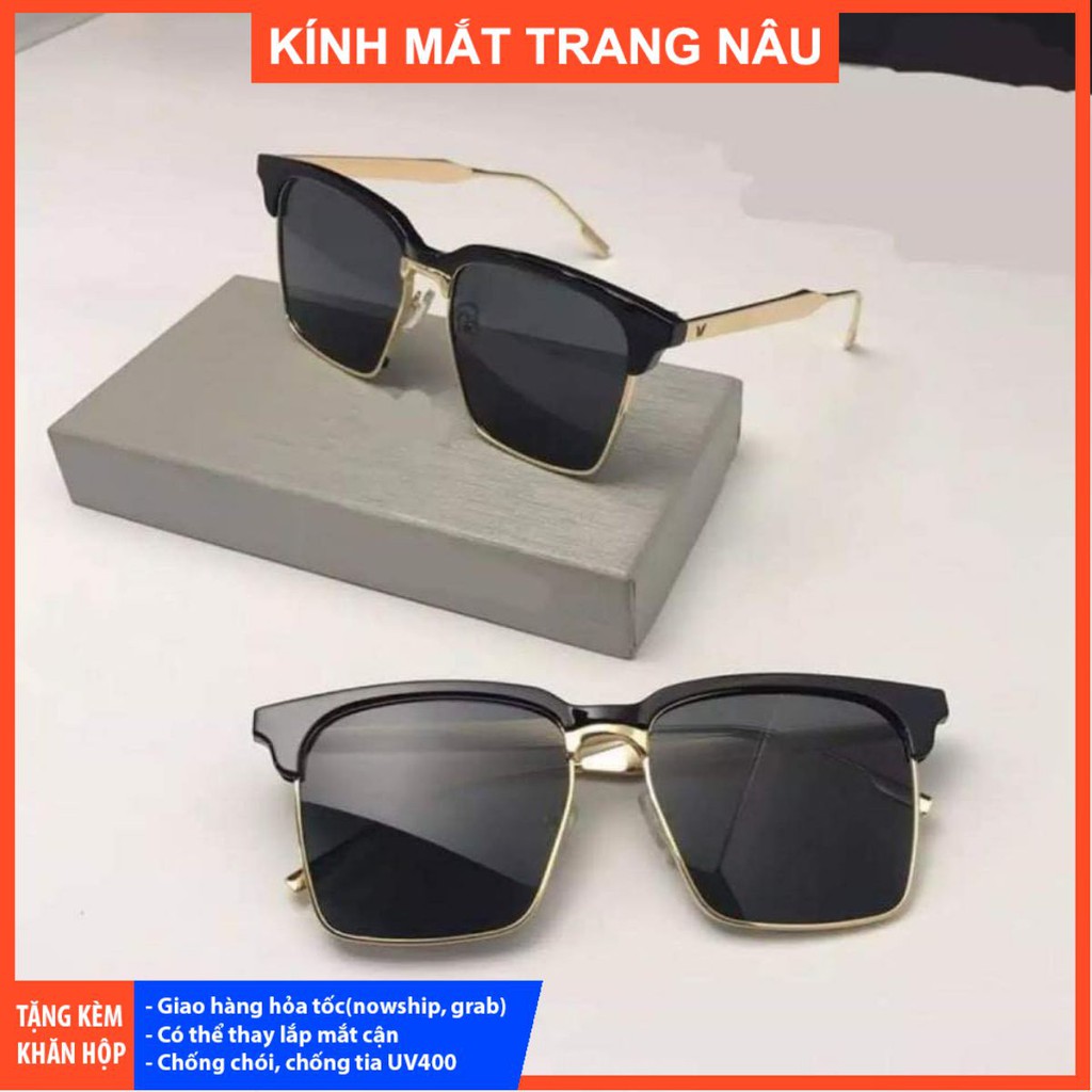 Kính dâm thời trang hàn quốc - Nam nữ đều đeo được - Kính râm nữ thời trang chống tia uv 400 - bảo vệ mắt tuyệt đối 2017