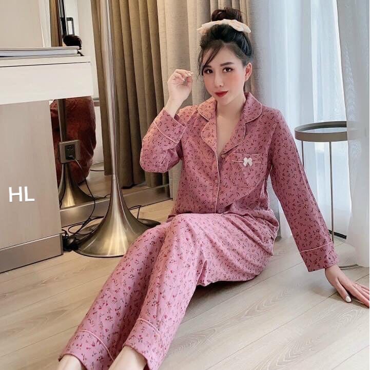 Bộ Mặc nhà Pizama Nhung Tăm
