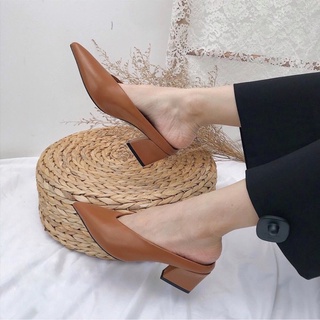 Guốc Sục bít mũi tim gót vuông