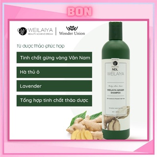 Dầu gội gừng trắng ngăn rụng và kích mọc tóc Weilaiya Ginger Shampoo 400ml