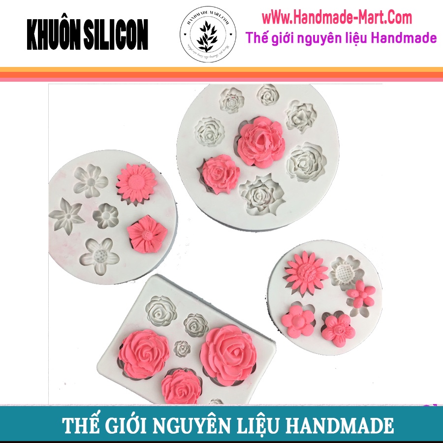 Khuôn silicon hoa nhí đủ loại dùng tạo hình handmade cực đẹp - HM064