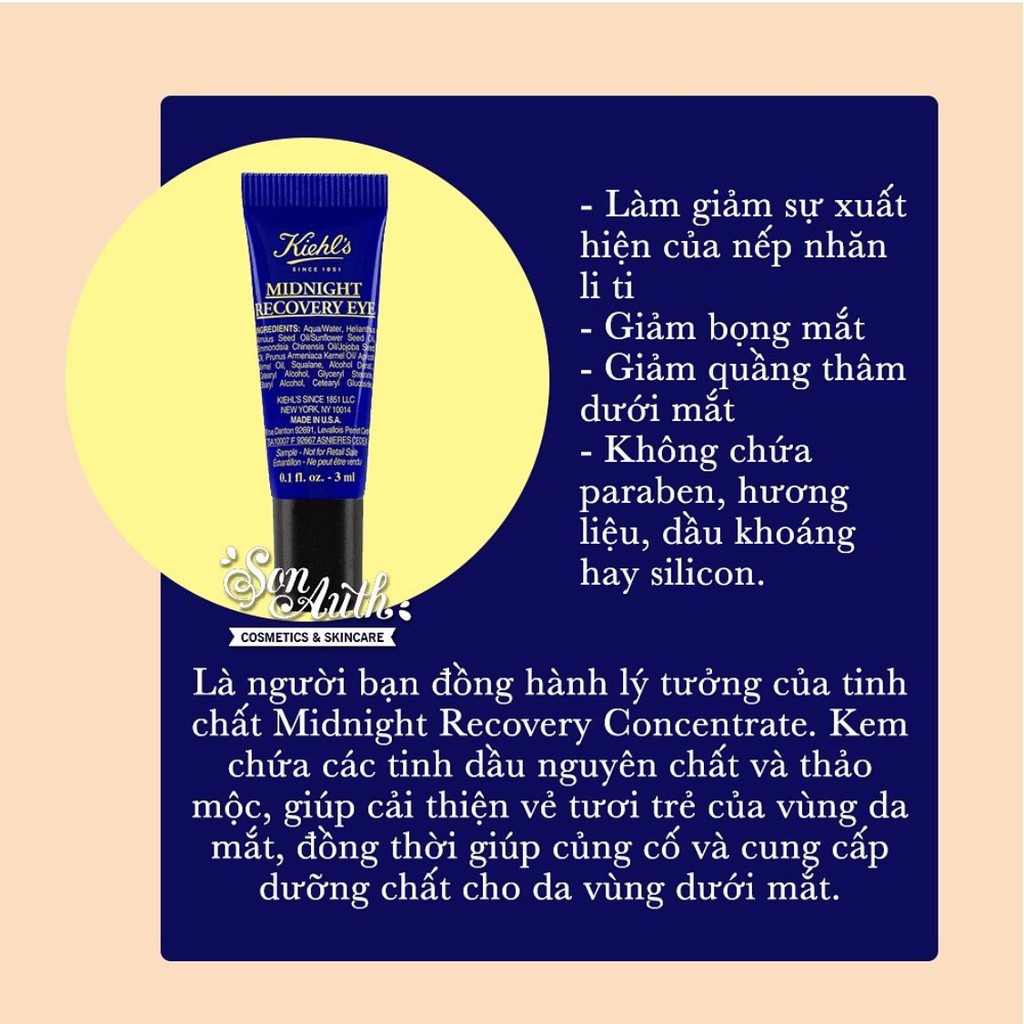 Kem mắt Kiehl’s Midnight Recovery Eye Cream