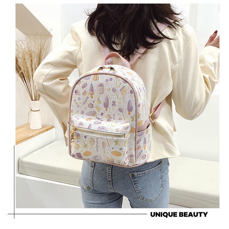 Korean style Girl mini backpack fashion cute children trendy girl travel bag middle and older children travel backpack