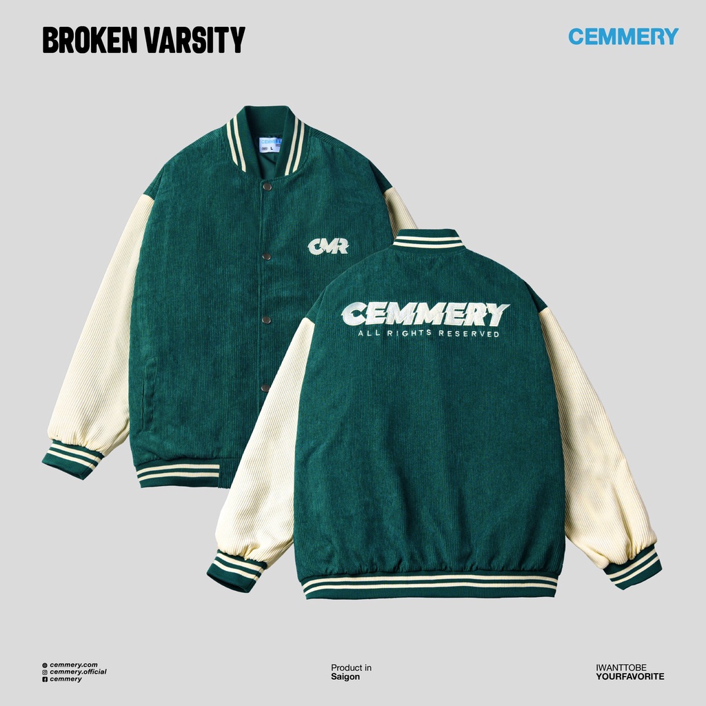 Áo Khoác Varsity LocalBrand Cemmery '' BROKEN VARSITY '' # 3 Color