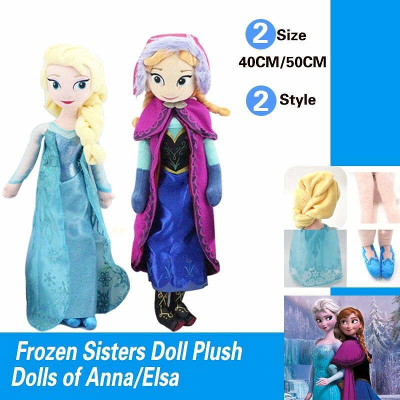 Búp bê vải Elsa và Anna 40cm và 50cm dễ thương cho bé