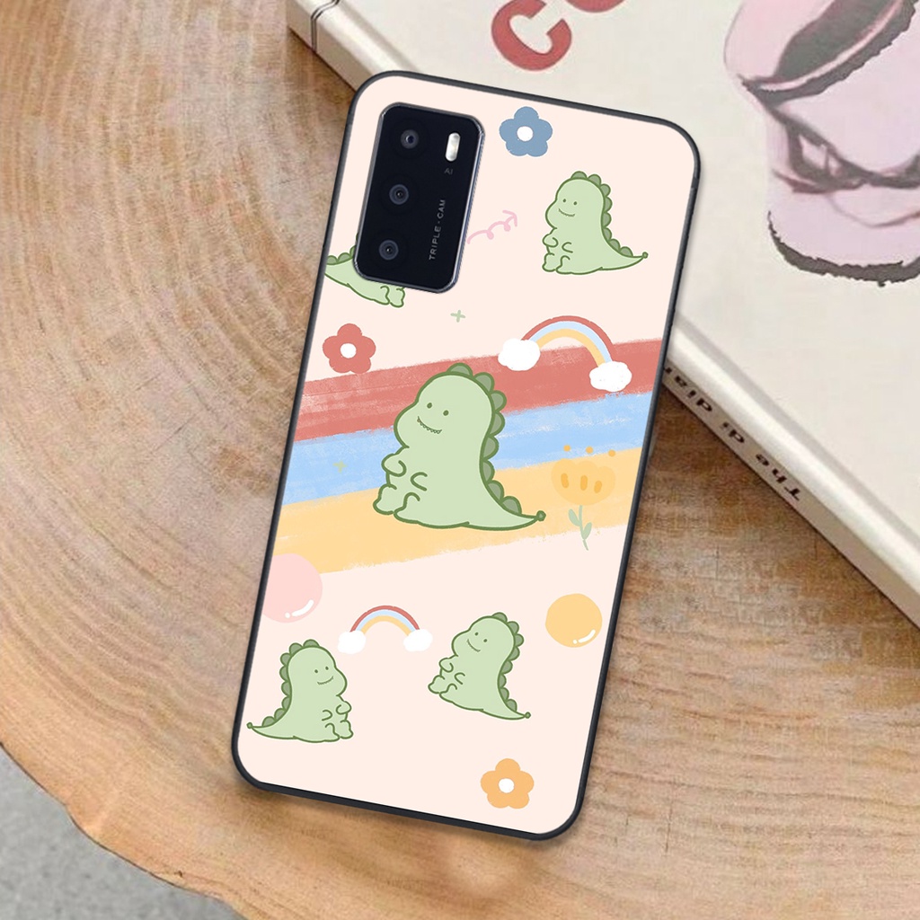 Ốp Lưng Oppo A16 In hình khủng long cute