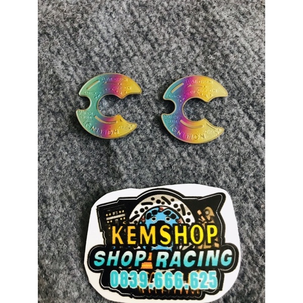 Dán Ổ Khoá Titannium Gr5 Exciter 150 Sẵn Keo 3M