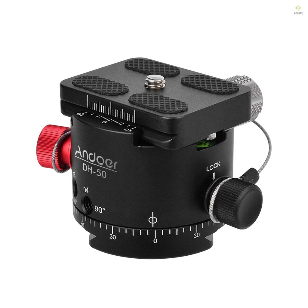 Đầu Bóng Andoer DH-50 Bằng Hợp Kim Nhôm Chuyên Dụng Cho Gậy Ba Chân Túi Đựng Máy Ảnh Canon Nikon Sony DSLR 22Lbs