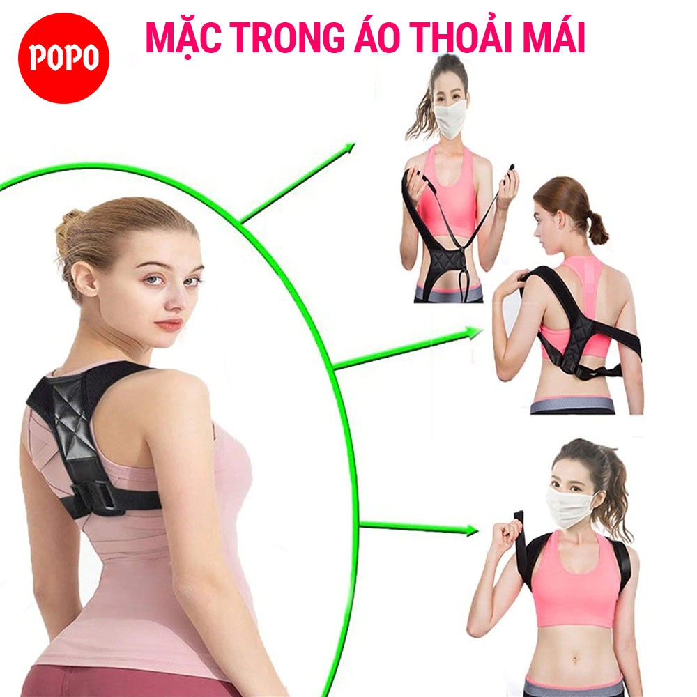 Đai chống gù lưng BC9 POPO chất liệu thoáng khí, nhẹ nhàng