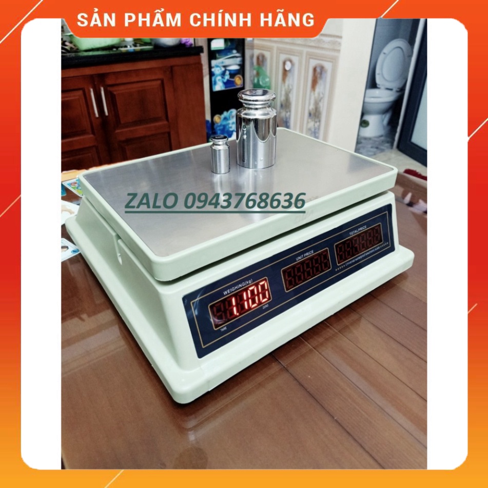 Cân Điện Tử Chống Nước, Cân Bán Hàng Tính Tiền 30Kg/5g QUA 832, 2 Mặt Đồng Hồ Led Đỏ - Bảo Hành 2 Năm