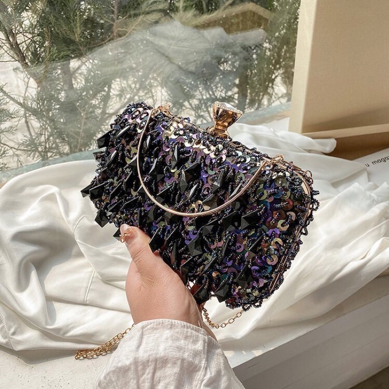 TÚI XÁCH ĐÍNH ĐÁ SIÊU SANG CHANH CẦM TAY