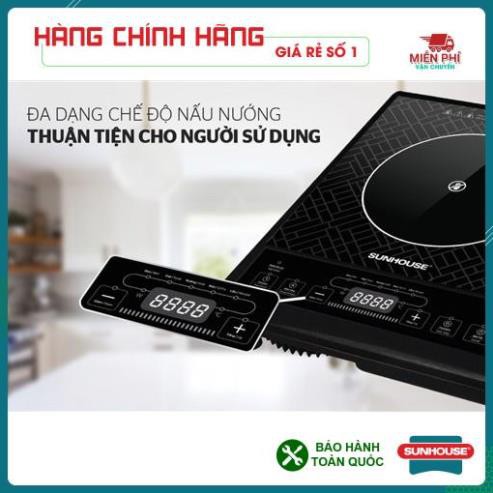 Bếp hồng ngoại đơn Sunhouse SHD6011, bếp hồng ngoại Sunhouse SHD6011, mặt bếp siêu bền