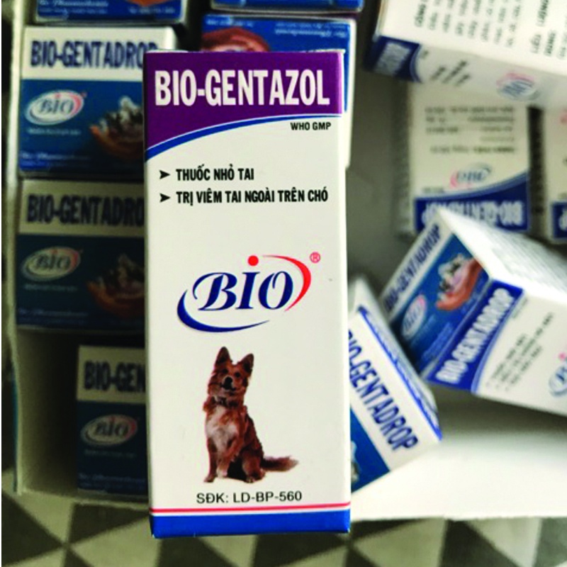 Combo 3 chai thuốc nhỏ tai Bio Gentazol 10ml chuyên trị viêm tai chó mèo- 79204