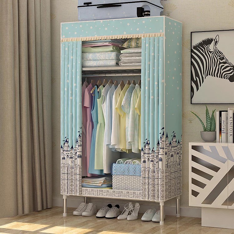 Tủ Quần Áo Khung Thép Titan Bọc Vải OxFort Siêu Bền Chịu Lực đến 250kg