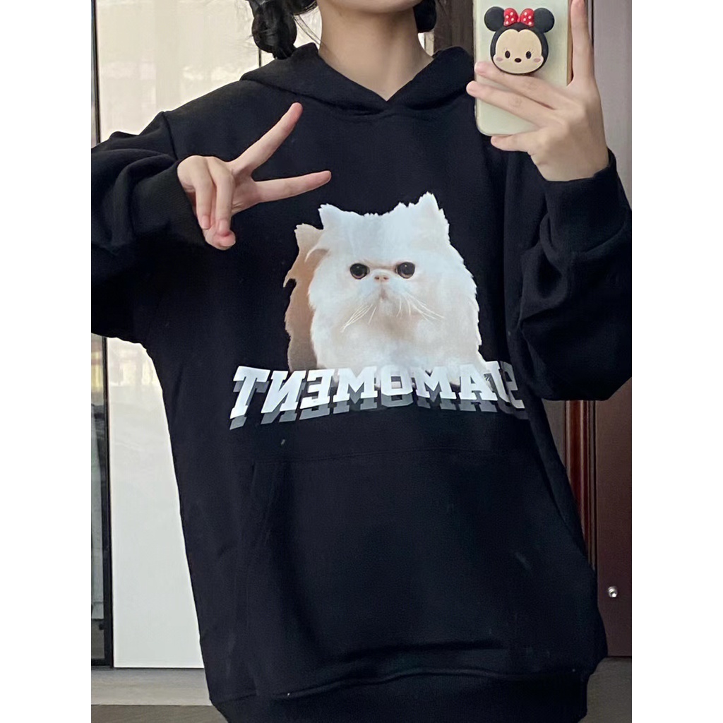 NRVP Áo Hoodie Tay Dài Oversize In Họa Tiết Phong Cách Hàn Quốc Kiểu Mới Cho Nam / Nữ