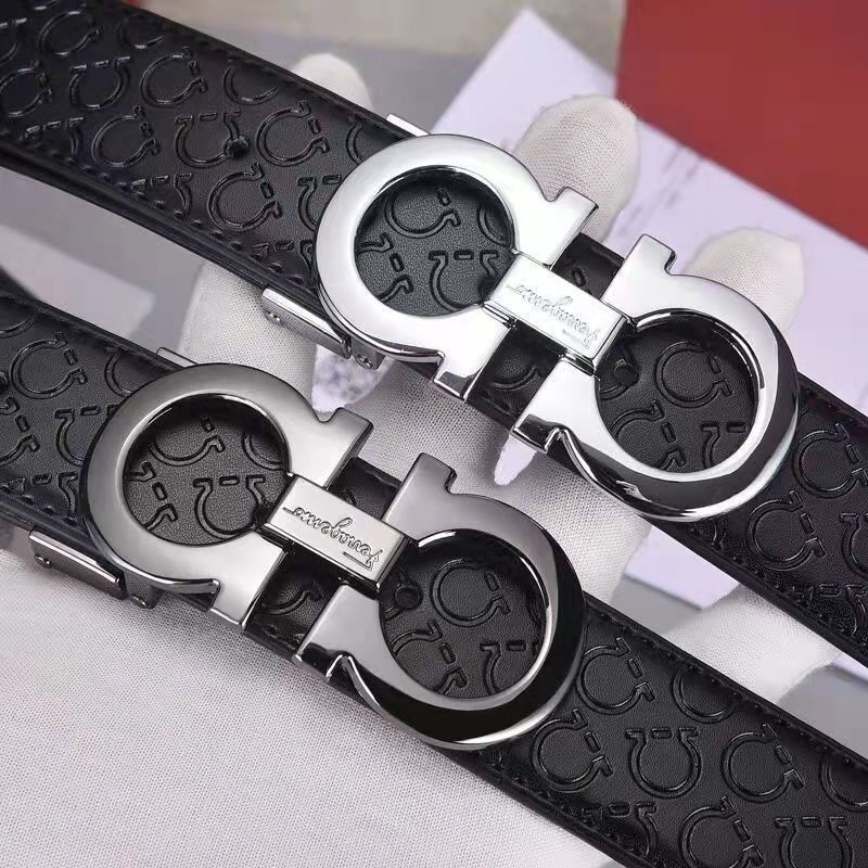 Thắt Lưng Da Khóa Số 8 Kiểu Cổ Điển Phong Cách Hàn Quốc Thời Trang Cho Nam
