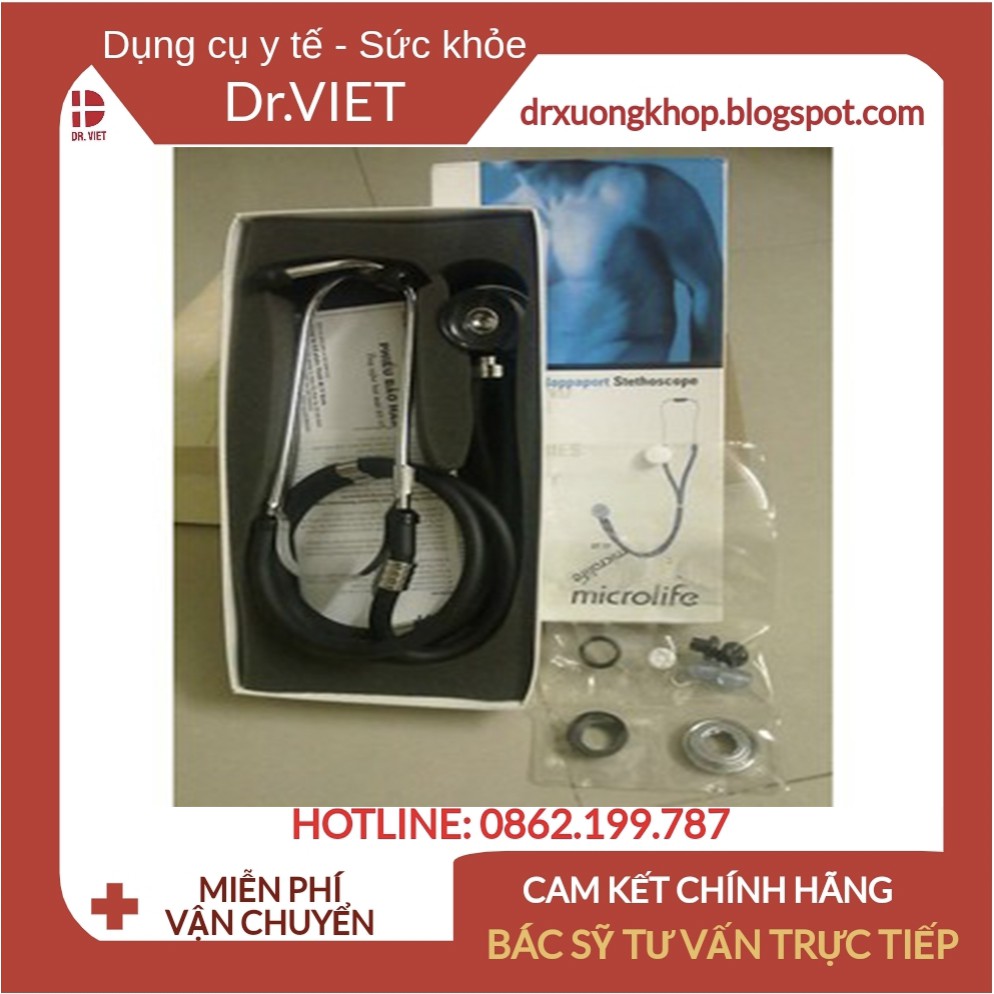 Ống nghe y tế 2 dây Microlife ST 77 chính hãng đời mới-Truyền âm chất lượng cao chuyên dùng nghe huyết áp, nhịp tim