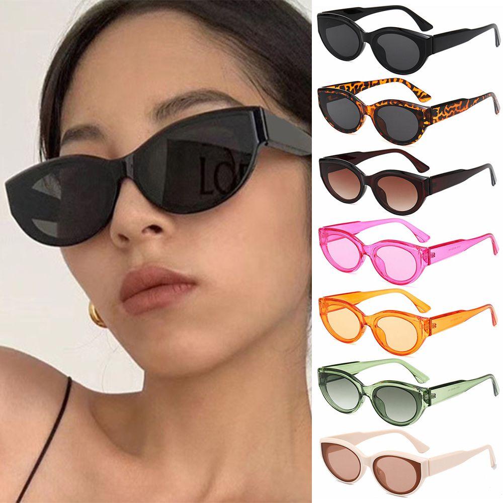 MAXG Kính Mát Gọng Oval Nhỏ Chống Tia UV Thời Trang Cho Nam Nữ