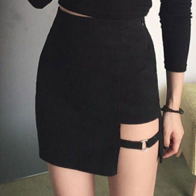 Chân váy công sở nhiều mẫu, vải kaki đen(hình thật)