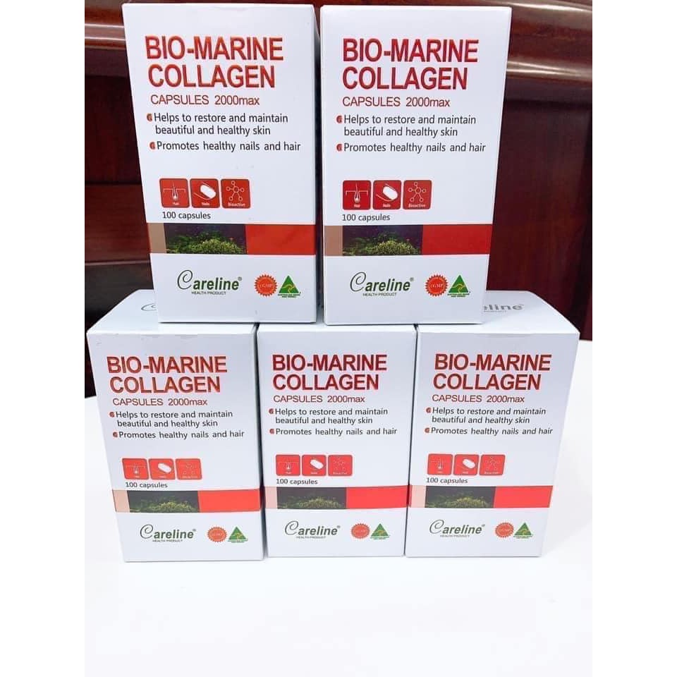 (Bill Úc) Collagen Thủy sinh Careline Bio-Marine Collagen _100 viên