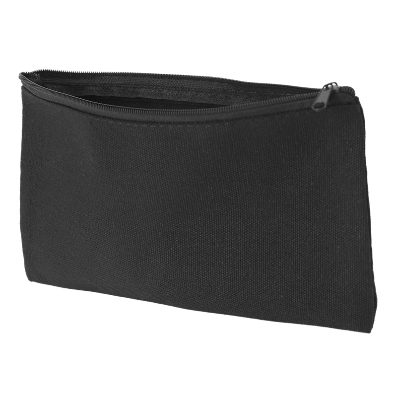 Set 80 Túi Đựng Bút Bằng Vải Canvas Màu Đen Có Khóa Kéo DIY