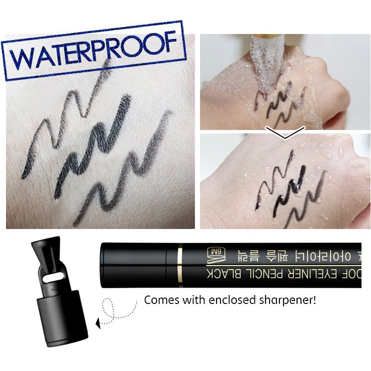 Chì kẻ mắt không trôi Karadium waterproof eyeliner pencil black