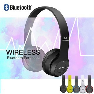 Tai Nghe Bluetooth P47 Tai Mèo P47M Tai Mèo Dễ Thương headphone Có Mic, thẻ nhớ, Âm Bass Mạnh