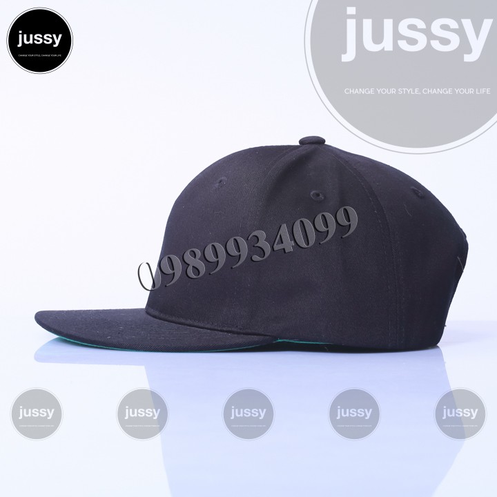 Mũ Lưỡi Trai Nam Nữ Snapback Đen Trơn Cá Tính