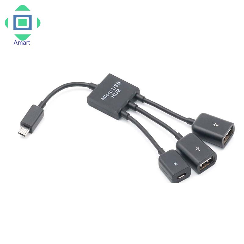 Bộ Chia 3 Cổng Micro Usb Otg Chất Lượng Cao