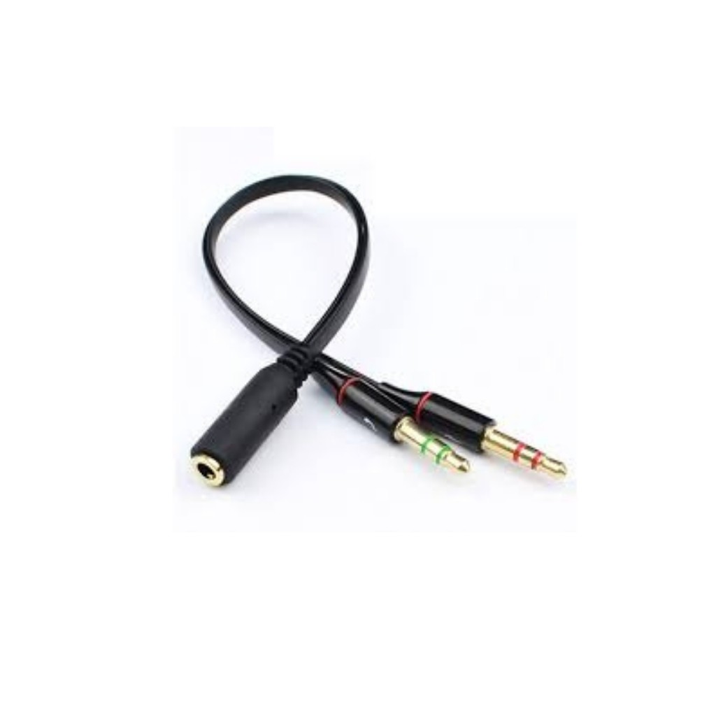 Cáp gộp loa, cáp gộp dây loa 2 vào 1 audio và mic 3.5mm loại tốt.Jack gộp tai nghe 3.5 bọc chống đứt